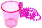 Shotje Glas met ketting - CARNAVAL Shotjes glaasjes shotglas, Verzenden, Nieuw, Feestartikel, Carnaval