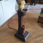 Fraai gesneden houten jugendstil schemerlampvoet., Ophalen of Verzenden