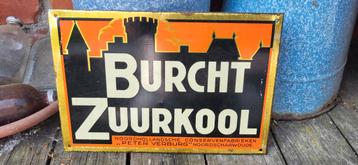 Burcht Zuurkool oud Blikken bord  beschikbaar voor biedingen