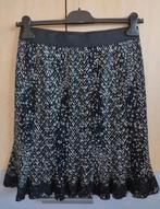 Marccain 100% Wol print klok rok N4 L 42 Zwart Wit, Kleding | Dames, Rokken, Verzenden, Zo goed als nieuw