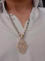 Witgouden ketting 18kt met Briljant