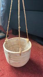 Rieten hang bloempot, Ophalen of Verzenden, Zo goed als nieuw, Rond, Riet