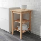 Ikea roltafel keuken trolley hout, Ophalen, 50 tot 100 cm, Zo goed als nieuw, 25 tot 50 cm