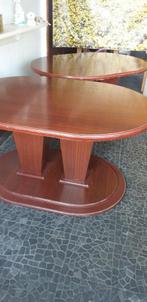 2 horeca tafels uit bruin cafe 2 voor80,00, Ophalen, Gebruikt, Ovaal, 50 tot 100 cm