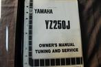 Yamaha YZ250 J 1981 motorcycle owner's service manual YZ 250, Motoren, Ophalen of Verzenden, Yamaha