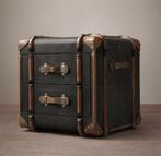 Aviator Trunk bijzettafel kast 2 lade - nieuw 30% korting, Huis en Inrichting, 45 tot 60 cm, Overige materialen, Minder dan 55 cm