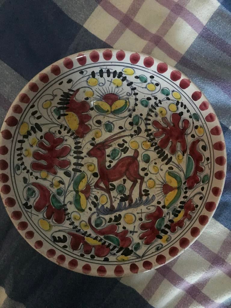 Decoratieve Schaal met Hert, Antiek en Kunst, Antiek | Schalen, Ophalen