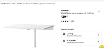 Klaptafel beschikbaar voor biedingen