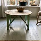 Decoratieve antieke Spaanse salontafel in zeegroen patina, Ophalen