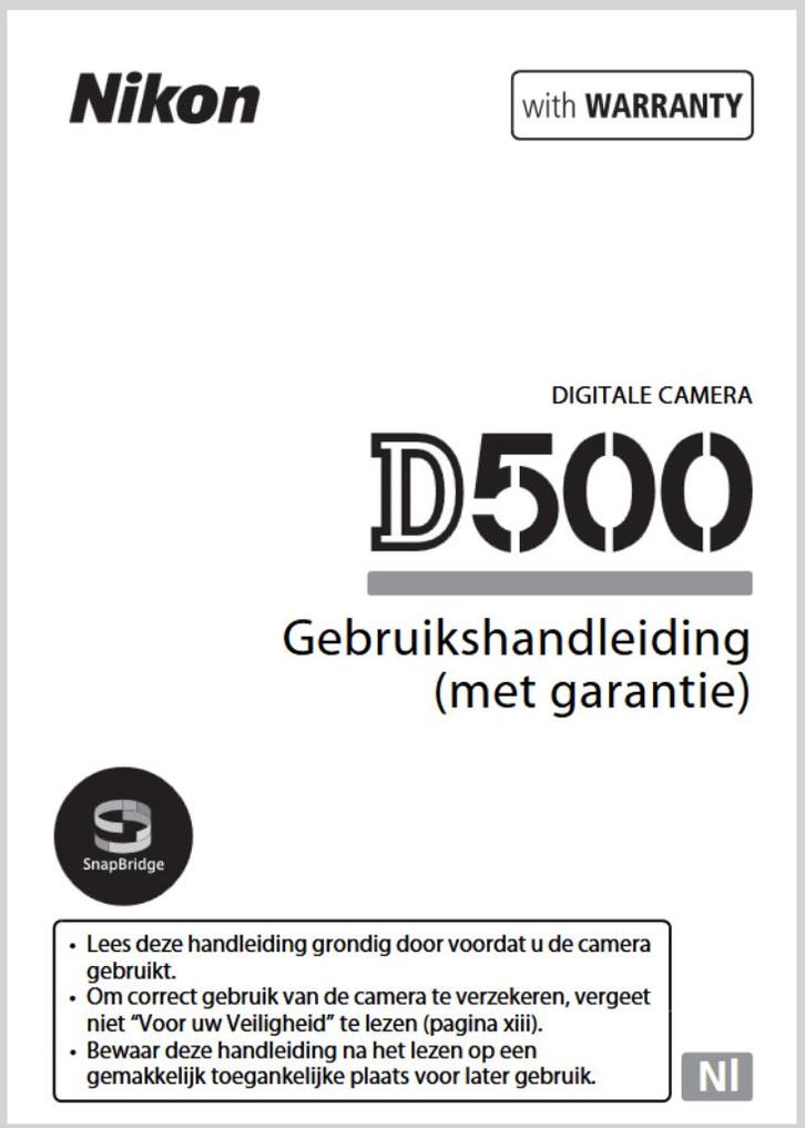 gezocht - handleiding nikon D500, Boeken, Overige Boeken, Gelezen, Ophalen of Verzenden