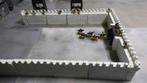 Wargaming/Muren wit geprint16l/11h/+poort hoeken, Ophalen of Verzenden, Zo goed als nieuw, Historisch, Geverfd