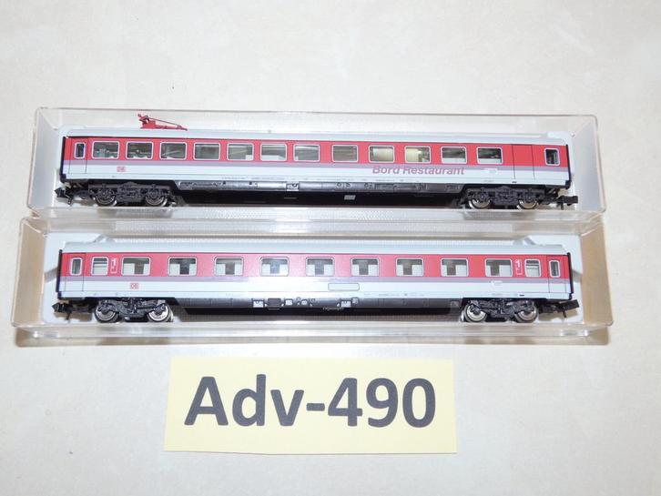 Adv-490 N-Spoor Personenwagons 8686/87 IC/EC Fleischmann, Hobby en Vrije tijd, Modeltreinen | N-Spoor, Zo goed als nieuw, Wagon