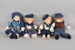 4 antiek popen met porseleinen / keramische koppen, Verzamelen, Poppen, Ophalen of Verzenden, Zo goed als nieuw, Pop