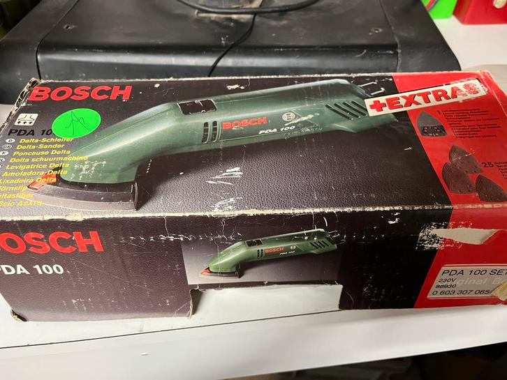 Bosch PDA 100 Puntschuurmachine + Schuurpapier, Doe-het-zelf en Verbouw, Gereedschap | Schuurmachines, Gebruikt, Overige typen