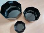 Arcoroc Octime Schalen Zwart - 3 st., Huis en Inrichting, Keuken | Servies, Ophalen, Overige stijlen, Glas, Schaal of Schalen