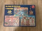 3 x 1000 Jan van Haasteren Puzzels, Hobby en Vrije tijd, Denksport en Puzzels, Ophalen of Verzenden, 500 t/m 1500 stukjes, Zo goed als nieuw