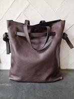Bruine leren Massimo Dutti tas., Ophalen of Verzenden, Gebruikt, Bruin, Shopper