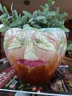 Franse Barbotine Cache-pot / Vaas brocante jardiniere, Ophalen of Verzenden