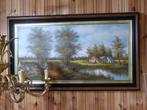 Groot schilderij 142x82 Fischer., Ophalen