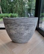 Bloempot grijs ovaal voor binnen, Ophalen, Binnen, Zo goed als nieuw, Overige vormen
