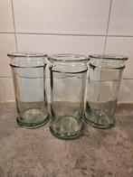 Drie glazen voorraad potten, Huis en Inrichting, Keuken | Potten en Pannen, Ophalen, Zo goed als nieuw, Glas, Pot, Bus of Blik