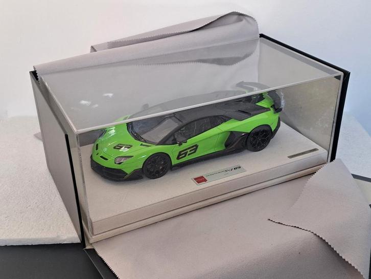 Lamborghini Aventador SVJ 63 (2018) Verde Make Up 1/18, Hobby en Vrije tijd, Modelauto's | 1:18, Gebruikt, Auto, Overige merken
