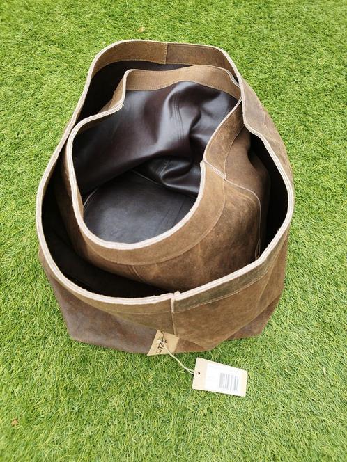 Set manden By t'zum basket, bruin leer, Huis en Inrichting, Woonaccessoires | Schalen en Manden, Nieuw, Mand, Vierkant, Overige materialen