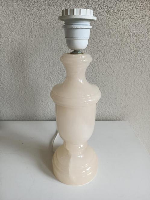 Vintage gepolijste albast tafellamp | 31 cm hoog, Huis en Inrichting, Lampen | Tafellampen, Zo goed als nieuw, Minder dan 50 cm