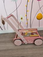 Little Dutch Blokkenkar - Roze, Kinderen en Baby's, Speelgoed | Houten speelgoed, Ophalen, Zo goed als nieuw, Duw- of Trekspeelgoed