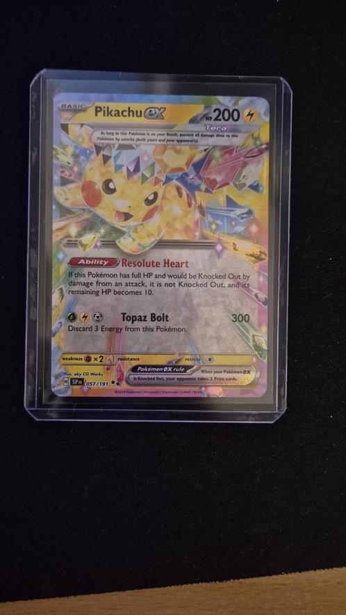 Pokemon TCG - Pikachu ex (SSP 057), Hobby en Vrije tijd, Verzamelkaartspellen | Pokémon, Nieuw, Losse kaart, Foil, Ophalen of Verzenden