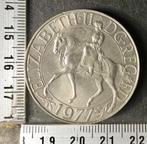 munt Engeland, 1 Crown 1977 Queen Elizebeth II zilveren jubi, Verzenden, Overige landen, Losse munt