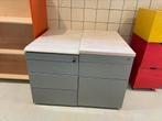 1x ladekast / bureau ladeblok grijs metaal, Minder dan 50 cm, Gebruikt, Ophalen of Verzenden, Minder dan 100 cm