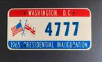 Originele Washington DC Inauguratie kentekenplaat uit 1965, Verzamelen, Overige Verzamelen, Gebruikt, Ophalen of Verzenden
