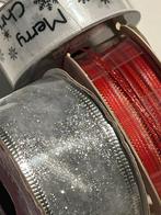 3x Kerst Lintjes - Rood, Zilver, Wit, Ophalen, Zo goed als nieuw