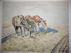 Edmund Beringer aquarel Rou(w)veen.Gemeente Staphorst.Gesign, Antiek en Kunst, Ophalen of Verzenden
