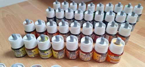 Aquarelinkt (ecoline) Colorex van Pebeo  meer dan 60 flesjes, Hobby en Vrije tijd, Schilderen, Zo goed als nieuw, Waterverf, Ophalen of Verzenden
