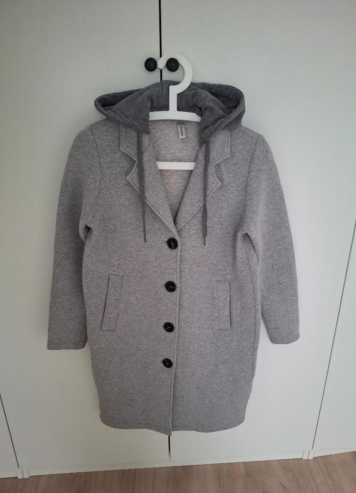 Soyaconcept jas tussenjas zomerjas grijs xs 34 scuba stof, Kleding | Dames, Jassen | Zomer, Zo goed als nieuw, Maat 34 (XS) of kleiner