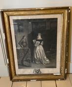 Antieke Franse gravure bladgouden  lijst 18e eeuw, Ophalen