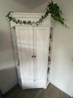 Hoekkast grenen, krijtwash - veel opbergruimte!, Ophalen, Gebruikt, 100 tot 150 cm, 150 tot 200 cm