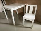 Kinder tafeltje en stoel - wit, Kinderen en Baby's, Kinderkamer | Tafels en Stoelen, Ophalen, Gebruikt, Tafel(s) en Stoel(en)