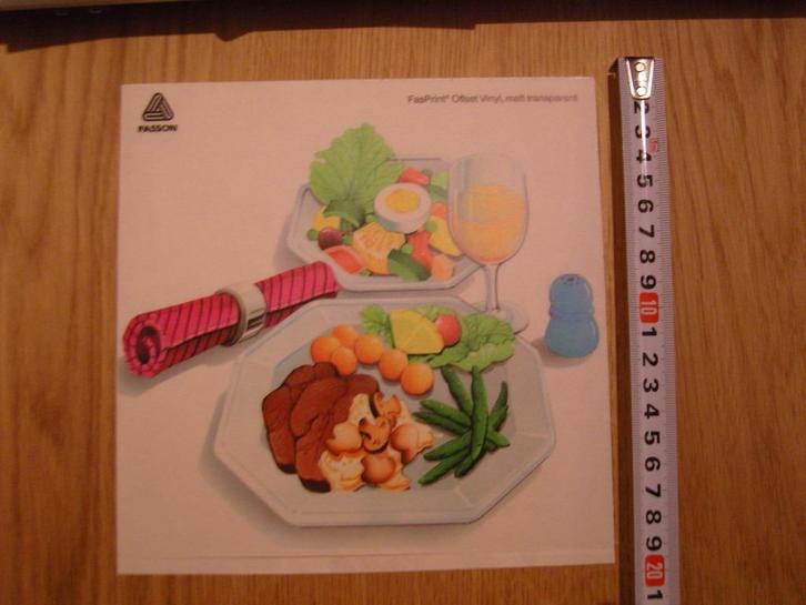 sticker FASSON  menu, Verzamelen, Stickers, Zo goed als nieuw, Bedrijf of Vereniging, Ophalen