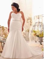 trouwjurk Grote maat trouwjurk maat 44 46 48, Ophalen of Verzenden, Nieuw, Overige kleuren, Trouwjurk