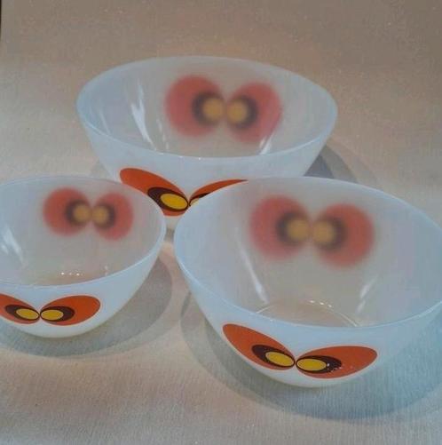 Set Vintage Peacock Eye Nesting Bowls, Verzamelen, Retro, Huis en Inrichting, Ophalen of Verzenden