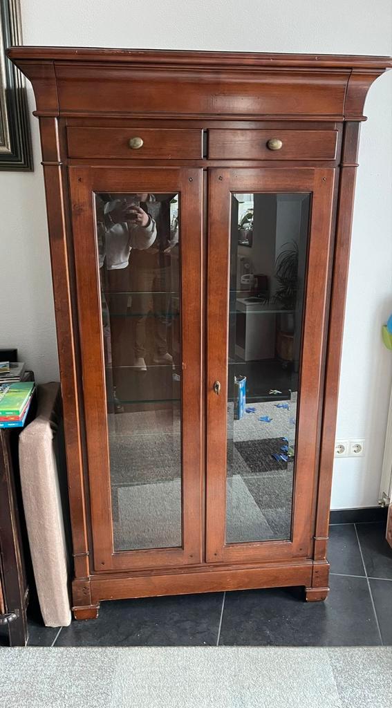 Design vitrinekast, Huis en Inrichting, Kasten | Vitrinekasten, Gebruikt, 150 tot 200 cm, 50 tot 100 cm, 25 tot 50 cm, Glas, Ophalen of Verzenden