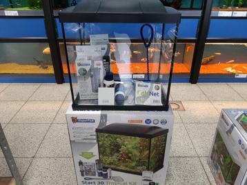Aquarium start set met ledlicht, filter, verwarming en meer beschikbaar voor biedingen