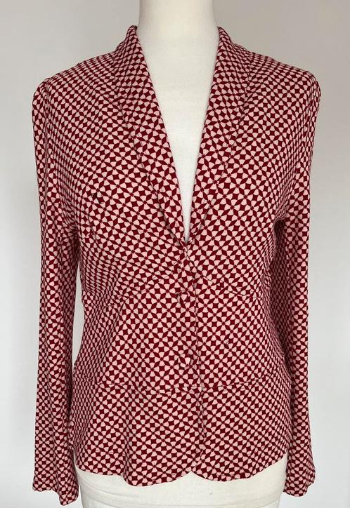 King Louie rood/wit jasje maat M, Kleding | Dames, Jasjes, Kostuums en Pakken, Zo goed als nieuw, Jasje, Maat 38/40 (M), Rood
