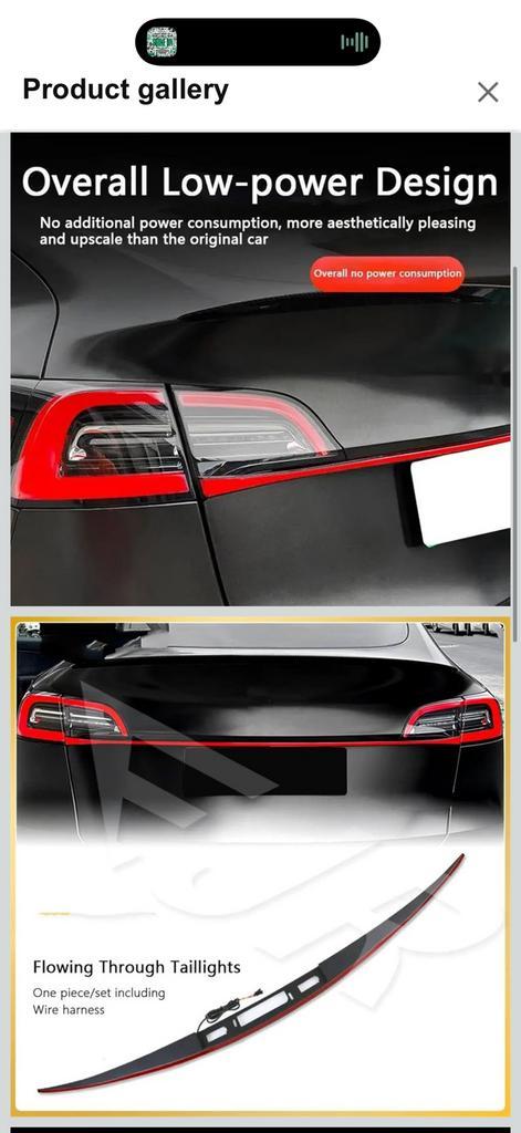Tesla model 3 2019/2022 - led achterlicht (full led strip), Auto-onderdelen, Verlichting, Nieuw, Ophalen of Verzenden