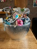 Bloemstuk in pot, Porselein of Keramiek, Schaal, Ophalen of Verzenden, Zo goed als nieuw