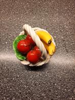 Keramiek Fruitmandje met Fruit, Porselein of Keramiek, Mand, Rond, Ophalen of Verzenden