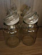 4 Douwe Egberts voorraadpotten, koffiepotten, Huis en Inrichting, Keuken | Potten en Pannen, Ophalen, Zo goed als nieuw, Glas